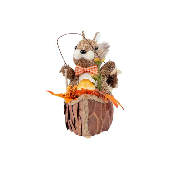 6.5" Squirrel in Boat Decorative Animal by Ashland®